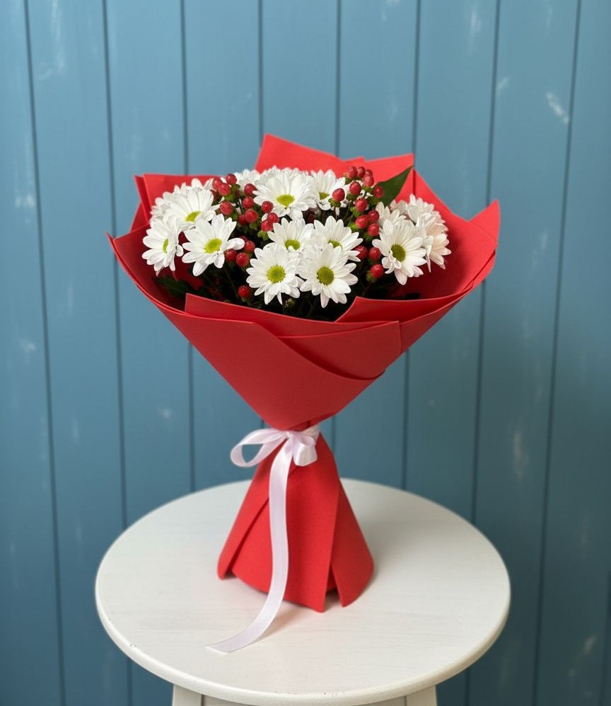 Букет цветов из: Хризантемы в Новой Адыгее