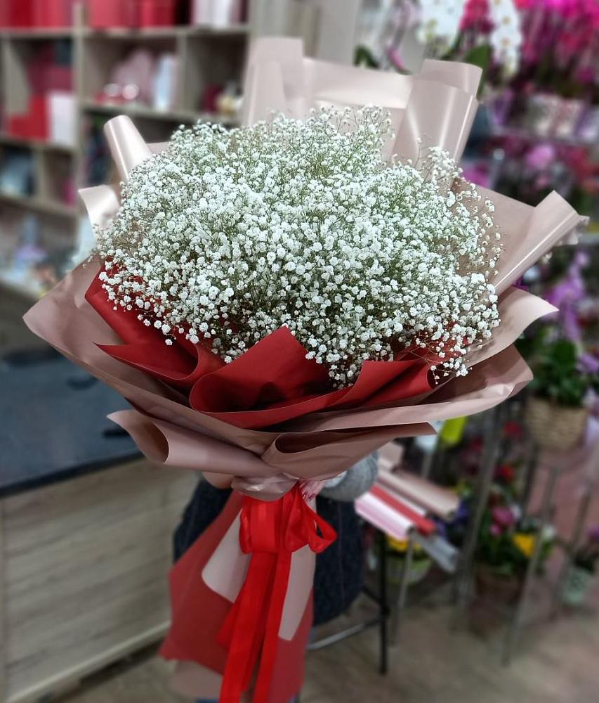 Букет Белые хлопья в Новой Адыгее Букет цветов из: Гипсофила в Новой Адыгее