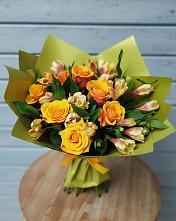 Букет цветов из:  Альстромерии и Розы в Новой Адыгее