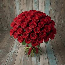 Букет 55 Красных роз Фридом #REPLACE_PRED# Новой Адыгее