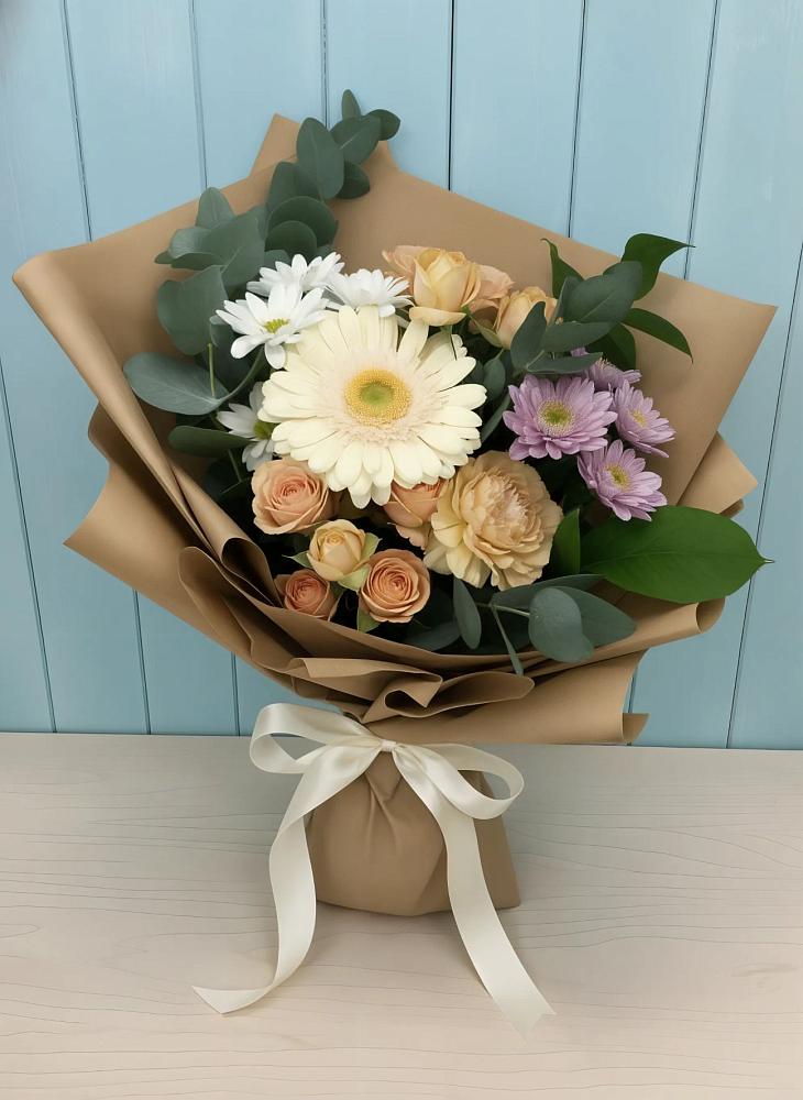 Букет цветов из: Герберы и Хризантемы в Новой Адыгее