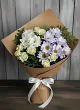 Букет цветов из:  Хризантемы и Розы в Новой Адыгее