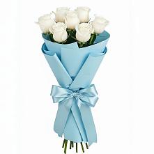 Букет 7 белых роз Проуд в Новой Адыгее