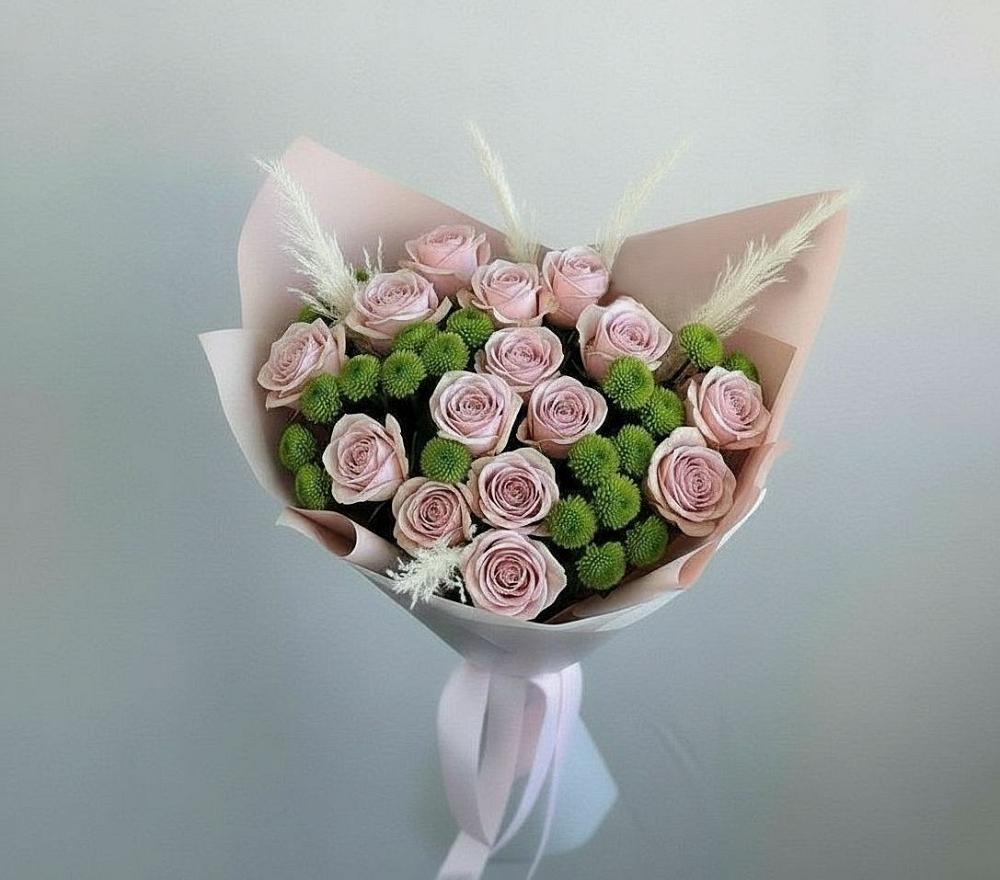 Букет цветов из: Розы и Хризантемы в Новой Адыгее