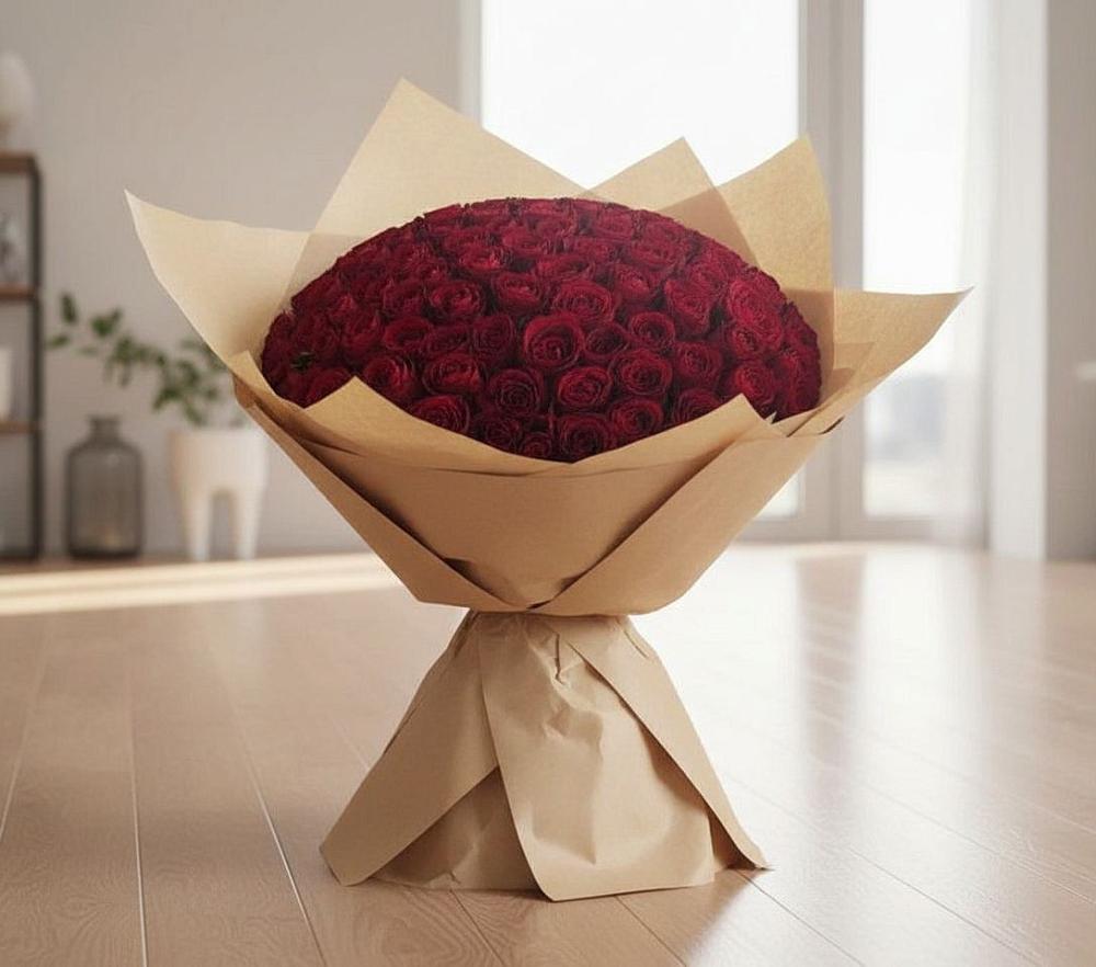 Букет 101 Красная роза в Новой Адыгее