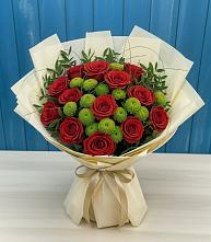 Букет цветов из:  Розы и Хризантемы в Новой Адыгее