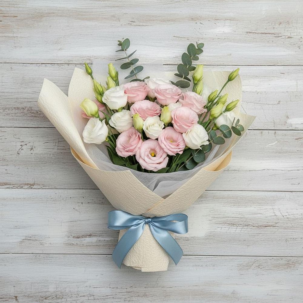 Букет цветов из: Лизиантусы в Новой Адыгее